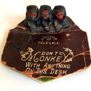 Vintage Speak No, See No, Hear No Evil - Mini Monkey's Figurine-Paperweight